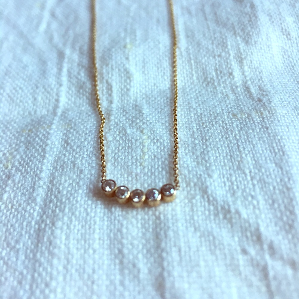 Zoe Chicco Five diamond necklace